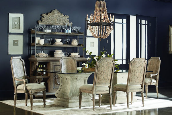 A.R.T. Furniture Arch Salvage Mills Side Chair - New Traditional Design With Upholstered Seat, Set Of 2, Parch Finish - Set Of 2 Brown, Beige Parrawood Solids,Cathedral Elm Veneers,Foam,Fabric,Metal 233202-2802