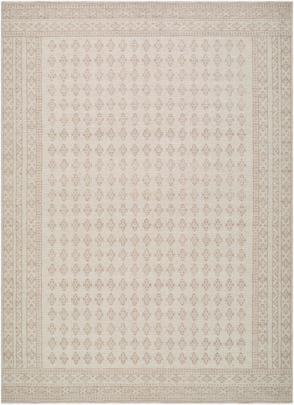 Livabliss Shanti Jute Blend Machine Woven Accent Rug Low Pile Traditional Pattern Entryway Taupe, White 2' x 2'11" NBSH2300-2211