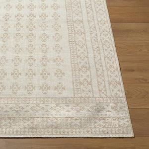 Livabliss Shanti Jute Blend Machine Woven Accent Rug Low Pile Traditional Pattern Entryway Taupe, White 2' x 2'11" NBSH2300-2211