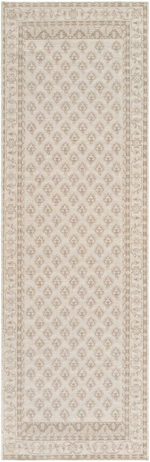 Livabliss Shanti Machine Woven Jute Polyester Flat Pile Rug for Entryways and High Traffic Rooms White, Gray 2'7" x 7'10" NBSH2301-27710