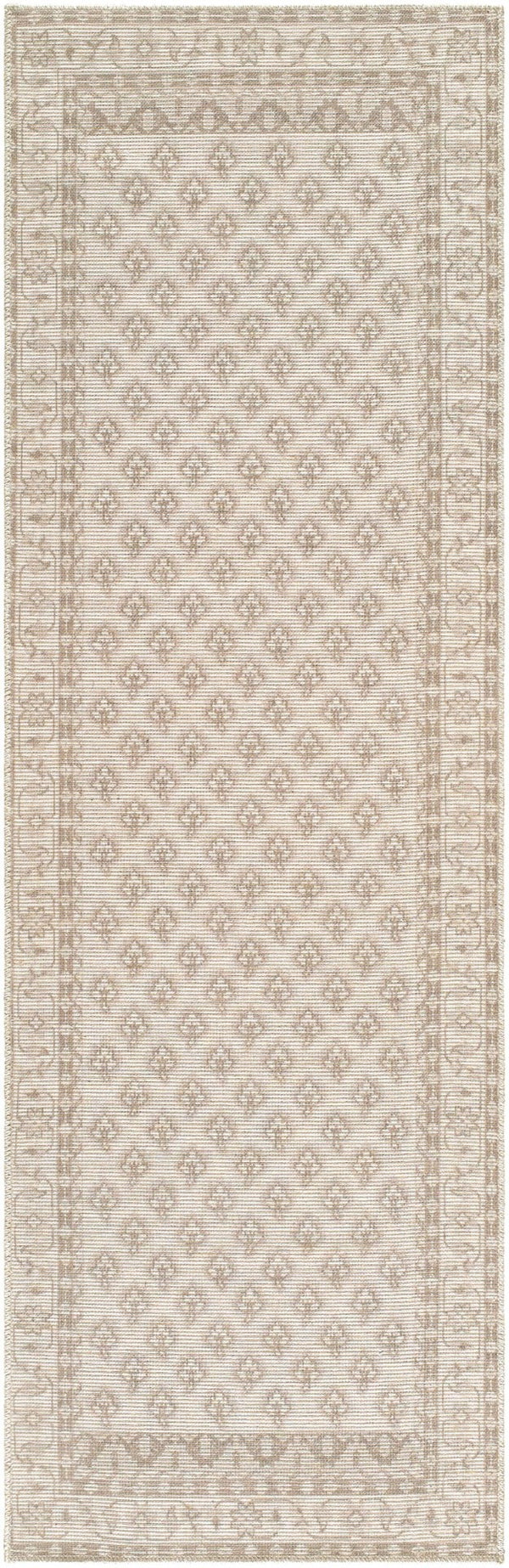 Livabliss Shanti Machine Woven Jute Polyester Flat Pile Rug for Entryways and High Traffic Rooms White, Gray 2'7" x 7'10" NBSH2301-27710