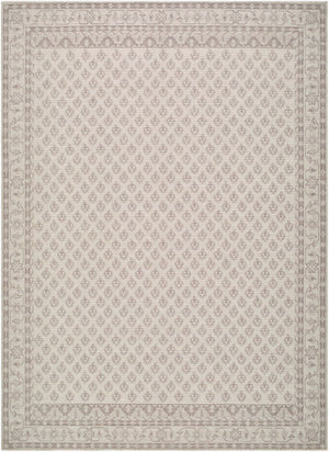 Livabliss Shanti Machine Woven Jute Polyester Flat Pile Rug for Entryways and High Traffic Rooms White, Gray 5'3" x 7' NBSH2301-537