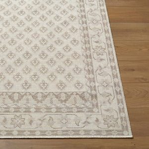 Livabliss Shanti Machine Woven Jute Polyester Flat Pile Rug for Entryways and High Traffic Rooms White, Gray 5'3" x 7' NBSH2301-537