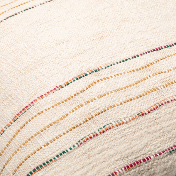 Surya Newburgh Global-style 18"X18" Woven Cotton Accent Pillow Cover For Chic Home Decor Upgrade Ivory Cotton,Cotton Nbu001-2222p