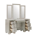 Camila 7 Drawer Vanity White with Cream Finish P269134S Pulaski Furniture