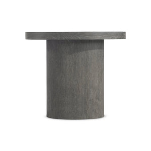 Bernhardt Bernhardt Tribeca Pedestal Side Table — Wire-Brushed Oak Round Top, Tadon Rustic Finish, Versatile Accent 333124