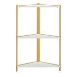 Homelegance By Top-Line Donnell Two-Tone Corner Bookcase Gold Iron