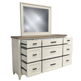 Parker House Americana Modern Bedroom 9 Drawer Dresser Cotton Poplar Solids / Birch Veneers with Oak Top BAME#21689-COT