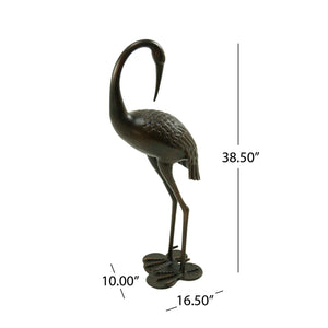 English Elm Christopher Knight Home® - Sunny Outdoor Antique Bronze 39-Inch Aluminum Crane Set, Shiny Copper Finish, Rust-Proof Patio Elegance 62910.00SHNCOP