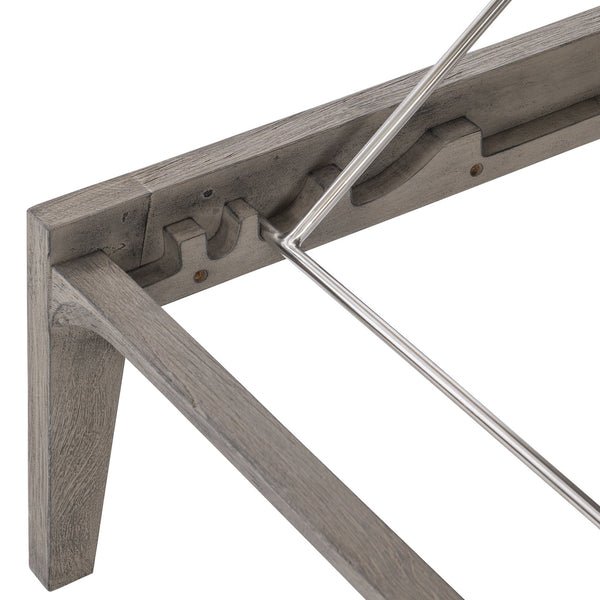 Bernhardt Bernhardt Ibiza Chaise Lounge In Weathered Teak With Abaca Wicker Back, Plush Outdoor Cushions, Made-To-Order O1029A