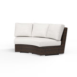 Montecito Curved Loveseat in Canvas Flax w/ Self Welt SW2501-CRV-FLX-STKIT Sunset West