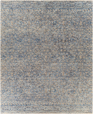 Livabliss Newcastle Hand Tufted Wool Area Rug Global Pattern Soft Pile Accent for Entryway Dark Blue, Blue 8' x 10' NCS2308-810