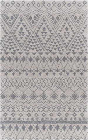 Surya Newcastle Handmade 2' X 3' Bohemian-style Wool Rug - Luxurious High Pile, Easy Maintenance & Unique Design Gray Wool Ncs2318-46