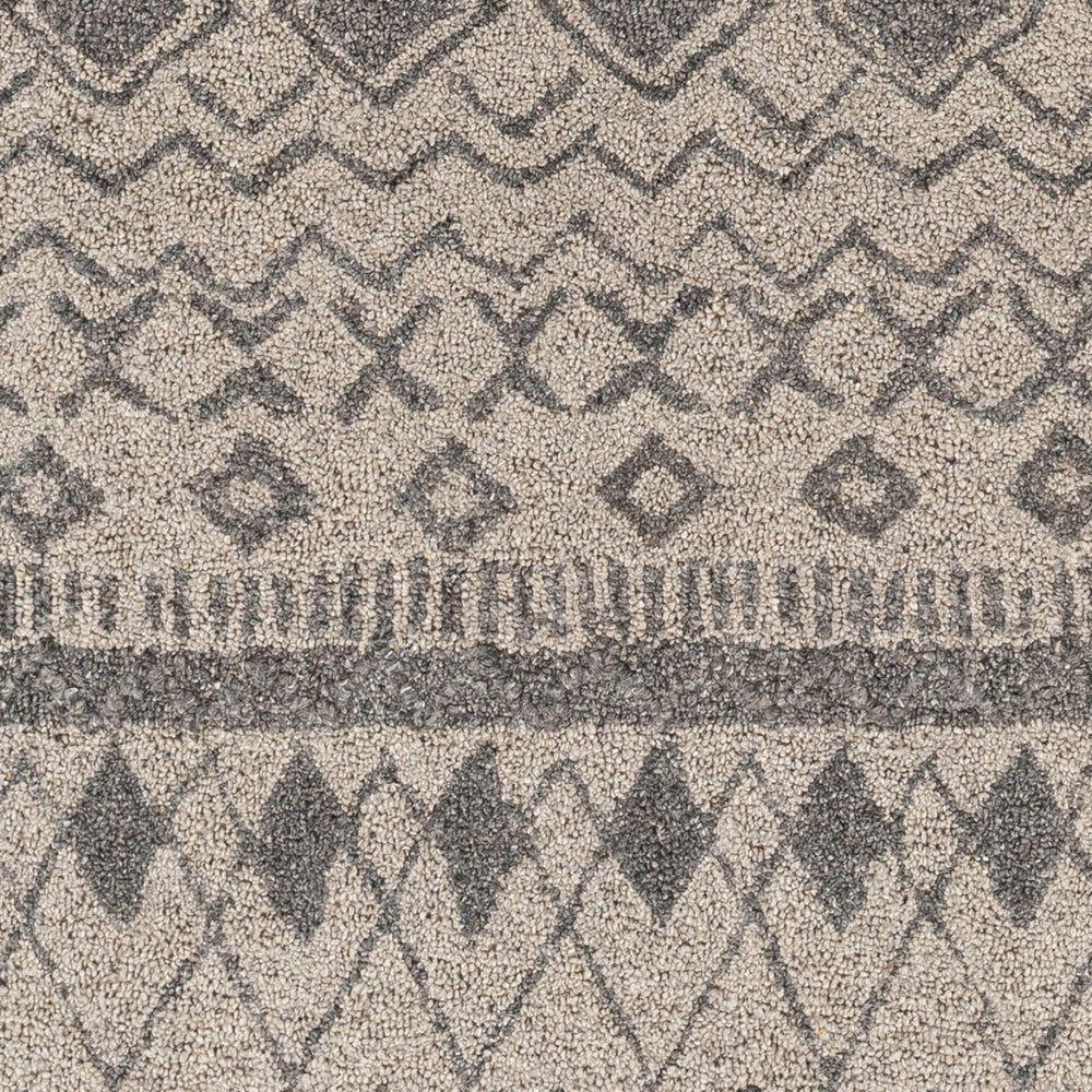 Surya Newcastle Handmade 2' X 3' Bohemian-style Wool Rug - Luxurious High Pile, Easy Maintenance & Unique Design Gray Wool Ncs2318-46