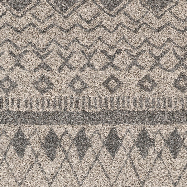 Surya Newcastle Handmade 2' X 3' Bohemian-style Wool Rug - Luxurious High Pile, Easy Maintenance & Unique Design Gray Wool Ncs2318-46