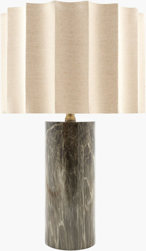 Livabliss Noctis Felt and Jute Shade Table Lamp with Metal Base for Bohemian Modern Decor NCTS-002