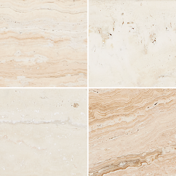 Boyles Travertine Tray with Unique Pitting and Forged Iron Base - Modern Natural Home Accent