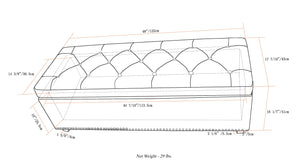 English Elm Hamilton Storage Ottoman - Stylish Natural Linen Upholstered Bench With Hidden Storage & Comfort B136P159919