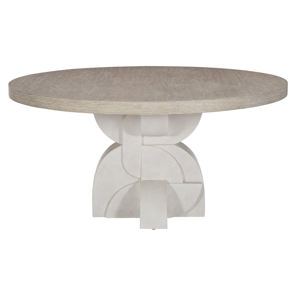 Bernhardt Bernhardt Constantin Sculptural Dining Table With Flaxen White Oak Top And Totemic Cast-Resin Base K1739