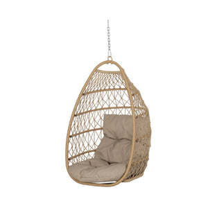English Elm Christopher Knight Home® - Elijah Stylish Foldable Hanging Chair - Cozy Outdoor Basket Seat With Cushions For Relaxation & Charm 70604.00LTN