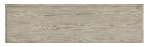 Hooker Furniture Commerce Underhill Entertainment Console — Light Gray Distressed Oak Tv Stand With Floral Cutout Doors, Soft-Close Storage 7228-85111-95