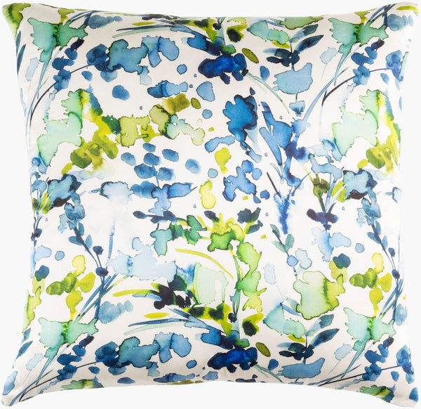 Surya Naida Handwoven Silk Throw Pillow 22x22 Vintage Global Pattern for Eclectic Interiors NDA001-2222