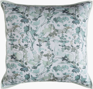 Surya Naida 88"W X 92"L Quilt Sham – Cozy Cottage Style, Easy Care, Soft Polyester/Cotton Blend For Comfort Pale Blue Cotton,Cotton,Polyester,Polyfill Nda2000-tset