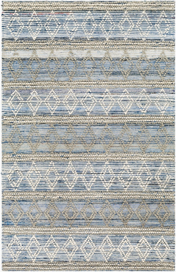 Livabliss Nadine Hand-woven Cotton Wool Runner Rug for Hallways and Entryways Artisan High Pile Beige, Ivory 6' x 9' NDD2300-69