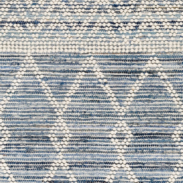 Livabliss Nadine Handwoven Wool Cotton Bohemian Runner Rug for Hallways and Entryways Ivory, Navy 9' x 12' NDD2301-912