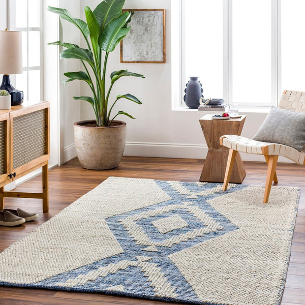Livabliss Nadine Hand-woven Cotton Wool Blend High Pile Accent Rug for Entryways and Bedrooms Beige, Ivory 9' x 12' NDD2303-912