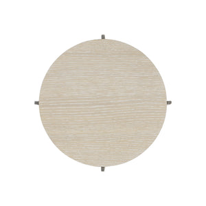 Bernhardt Bernhardt Solaria Accent Table — Cast Aluminum Nickel Pedestal, Dune Resin Half-Sphere Top, 24"H 310126