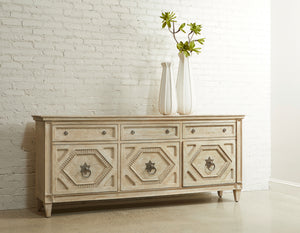 3-Door Entertainment Console with Storage Drawers Natural with Natural finish P301030 Pulaski Furniture