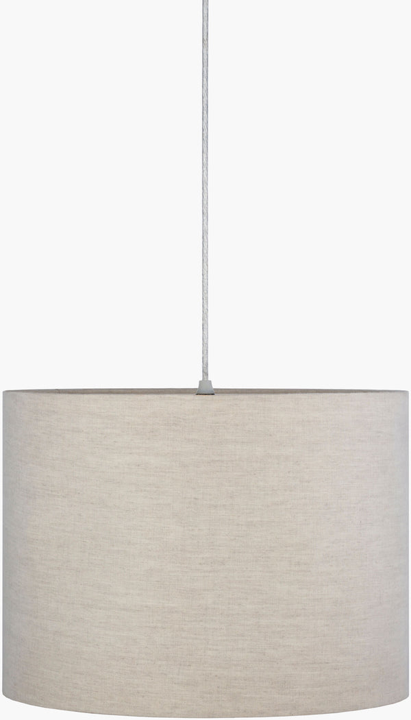 Surya Needham Pendant Lighting - 16"L X 16"W, Elegant Cotton & Metal Design For Enchanting Home Ambiance Fixture, Ivory Cotton,Iron Ndh-001