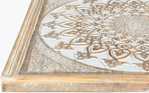 Surya Nadia 24" Dimensional Wall Accent - Global Inspired Design For Elegant Home Decor & Charm! Main, White,Frame, Manufactured Wood,Manufactured Wood Ndi001-2424