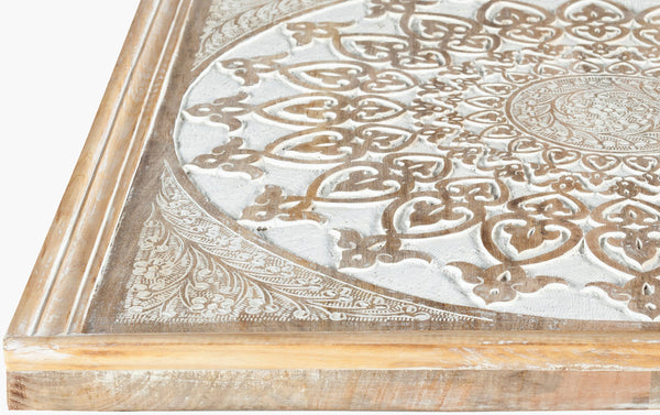 Surya Nadia 24" Dimensional Wall Accent - Global Inspired Design For Elegant Home Decor & Charm! Main, White,Frame, Manufactured Wood,Manufactured Wood Ndi001-2424