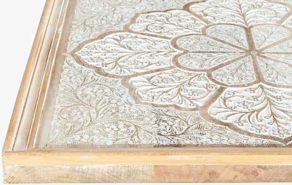 Surya Nadia 24" Dimensional Wall Accent - Global Inspired Design For Elegant Home Decor & Charm! Main, White,Frame, Manufactured Wood,Manufactured Wood Ndi002-2424