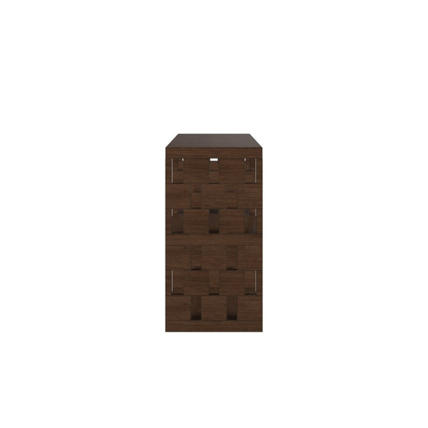 A.R.T. Furniture Verge Console Table - Handcrafted Walnut Finish, Geometric Design & Versatile Storage for Modern Spaces 337307-1960