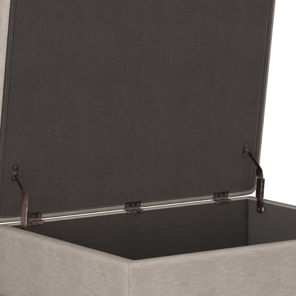 English Elm Owen Multi-Functional Coffee Table Storage Ottoman - Mid-Century Linen Look, Versatile Design B136P159946-GIGA