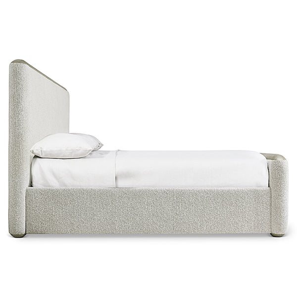 Bernhardt Bernhardt Arcadia Upholstered Panel Bed California King — Rounded Sculptural Headboard, Clay Finish Elegance K2004