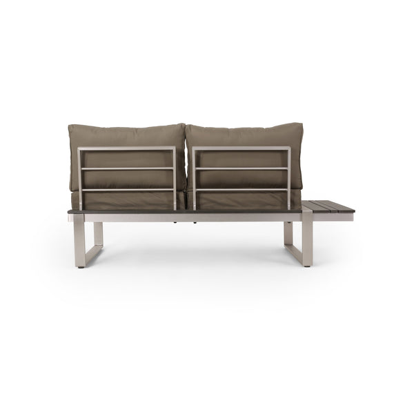 English Elm Christopher Knight Home® - Sterling Khaki Left Arm Sofa Seater - Elegant Aluminum Frame, Durable Comfort For Indoor & Outdoor Use 68036.00GRY