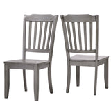 Homelegance By Top-Line Juliette Slat Back Wood Dining Chairs (Set of 2) Grey Rubberwood