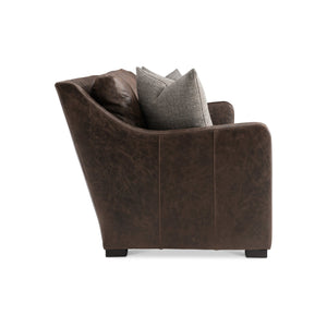 Bernhardt Bernhardt Ventura Leather Sofa With Tall Back, Swooping Arms & Three Deep Cushions For Timeless Comfort And Style 3516LO