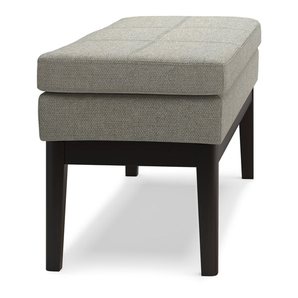 English Elm Carlson Mid-Century Ottoman Bench In Durable Greige Fabric - Stylish Seating For Any Room Decor B136P159235