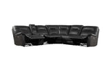 Parker House Parker Living Axel - Ozone 6 Modular Piece Power Reclining Sectional with Power Adjustable Headrests Ozone 83% Polyester, 17% PU (W) MAXE-PACKA(H)-OZO