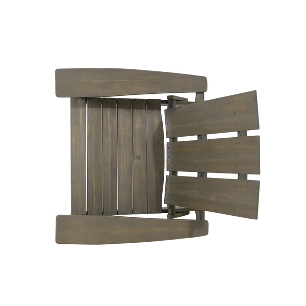 English Elm Zuma Solid Acacia Foldable Adirondack Chair Rustic Outdoor Lounger for Deck or Patio 68319.00GRY