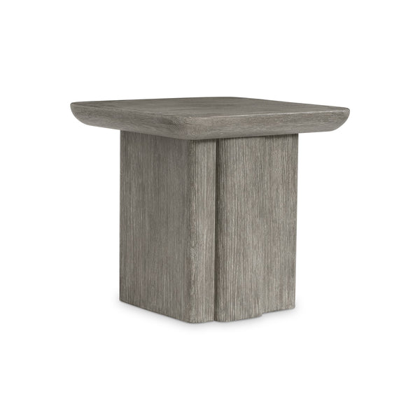 Bernhardt Bernhardt Monolith Side Table — Wirebrushed Oak Rustic Modern Accent Table With Sculptural Geometry And Texture 343125