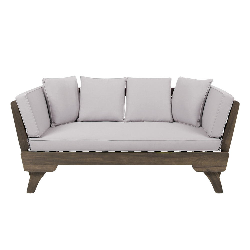 English Elm Ottavio Outdoor Acacia Wood Daybed with Weather Resistant Cushions for Patio Lounging 63454.00