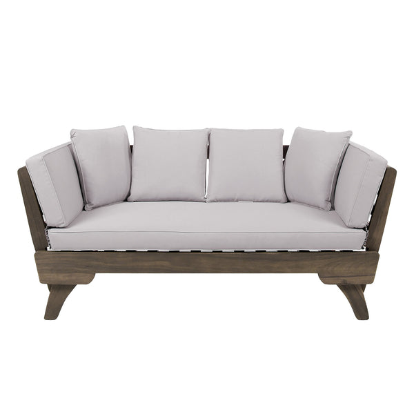 English Elm Ottavio Outdoor Acacia Wood Daybed with Weather Resistant Cushions for Patio Lounging 63454.00