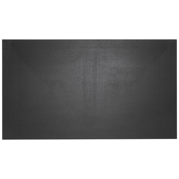 Homelegance By Top-Line DuBose Black and Distressed Gold Finish Dining Table Black Wood