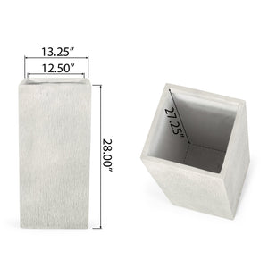 English Elm Mgo Tall Square Outdoor Planter Magnesium Oxide Build for Patio or Entryway Decor 73352.00